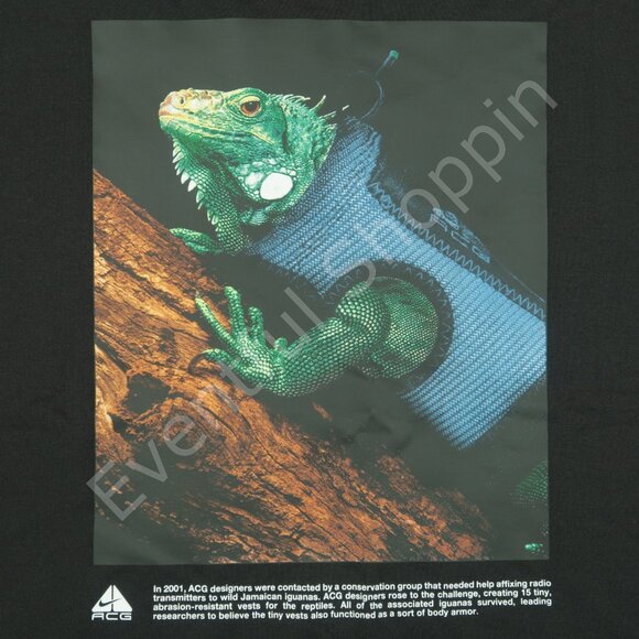 Nike ACG Iguana Vest T Shirt Mens L Black Graphic Tee HJ0889-010 New - Picture 4 of 6